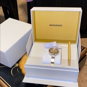 Movado Silver and Gold Tone Watch new